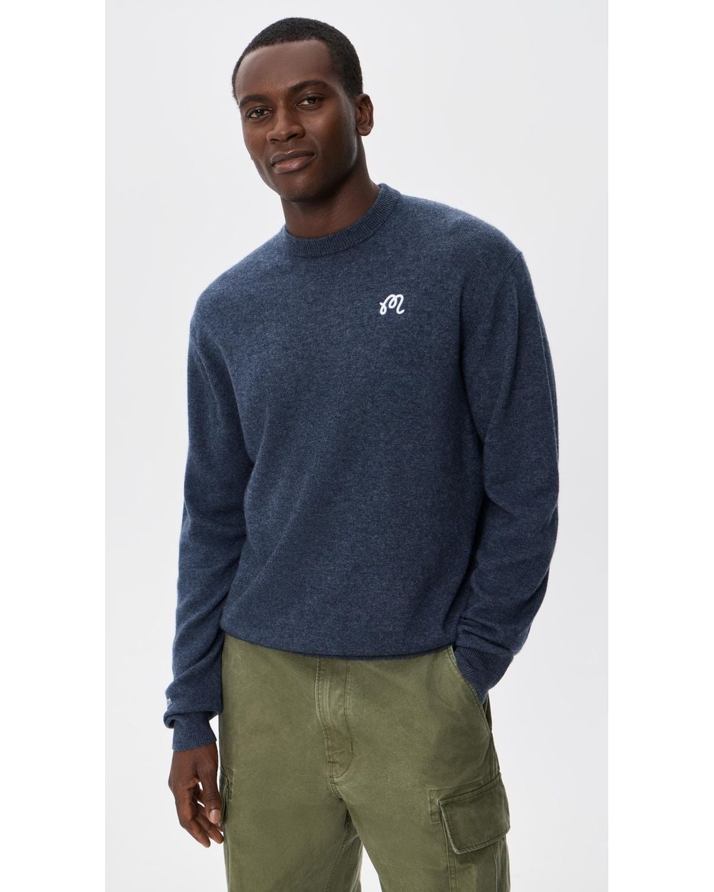 Malbon Blue Script Sweater for men