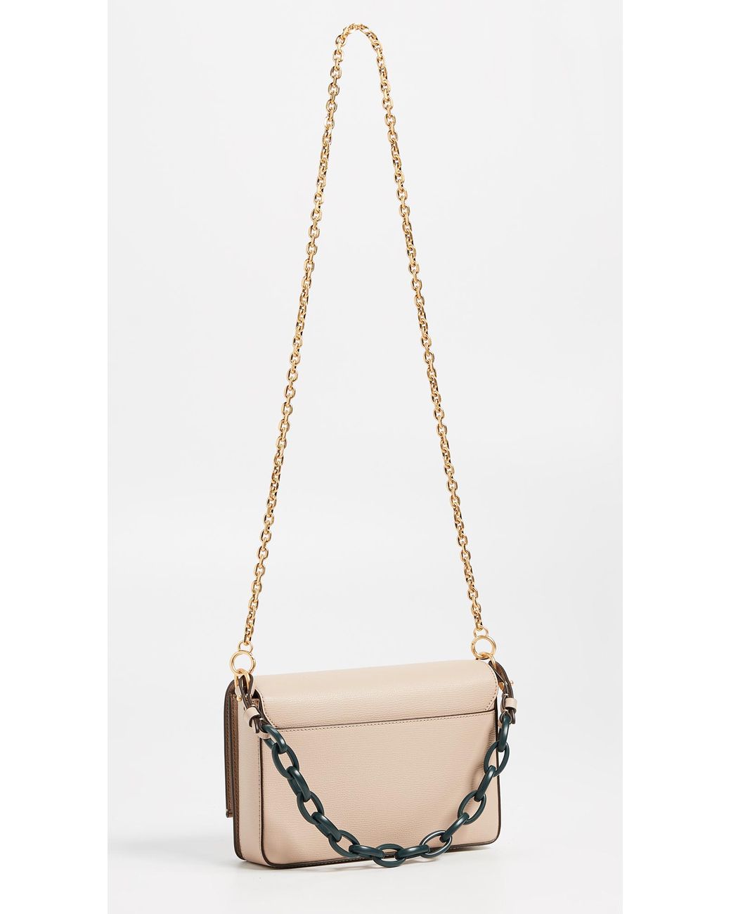 Tory Burch Kira Double Strap Shoulder Bag in Natural | Lyst