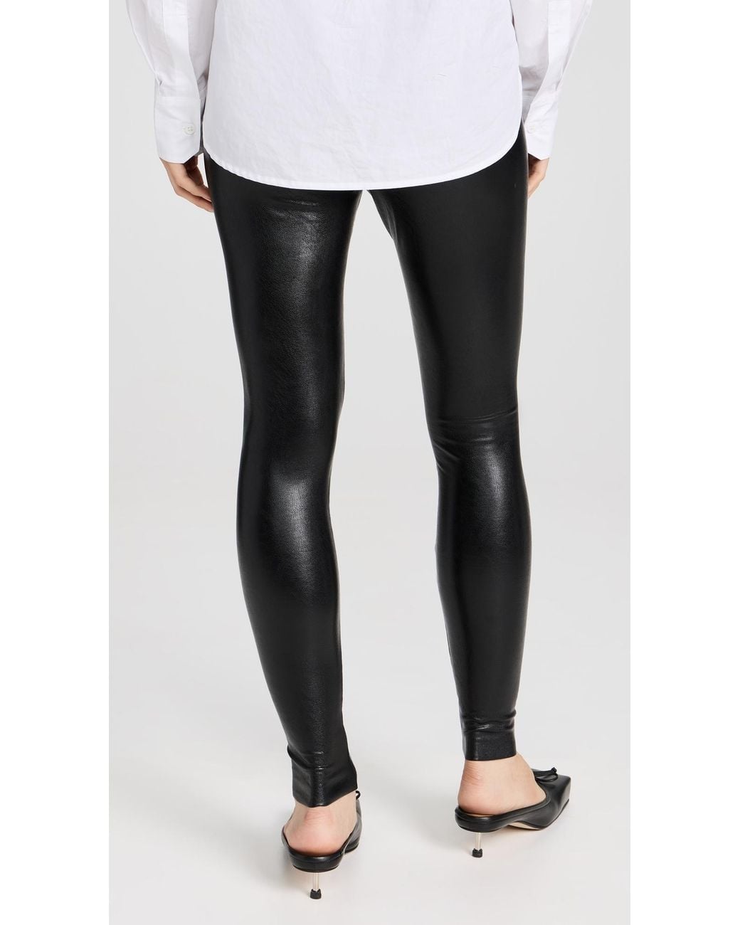 Commando Black Faux Leather Maternity Leggings