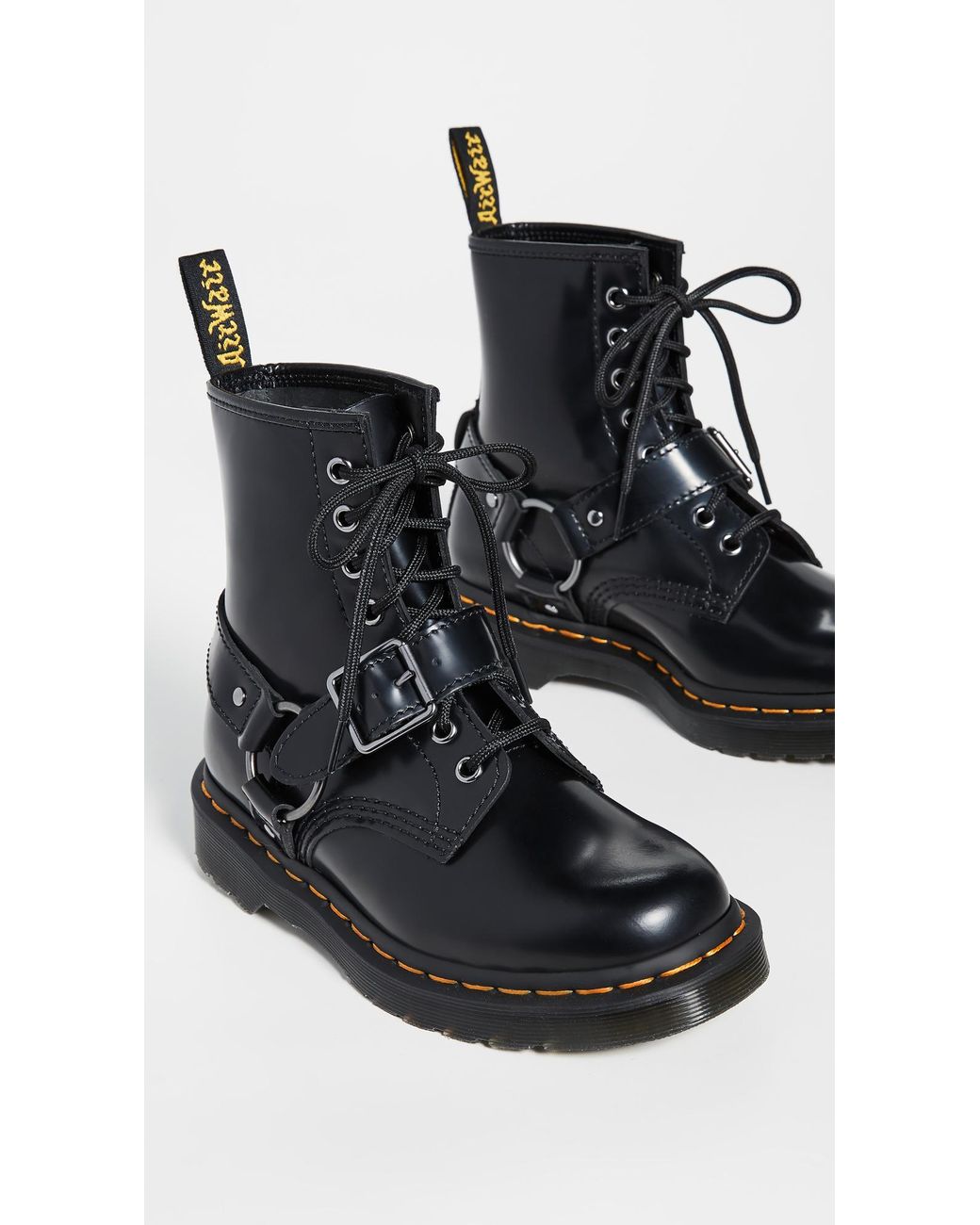 Dr. Martens 1460 Harness Boots in Black | Lyst