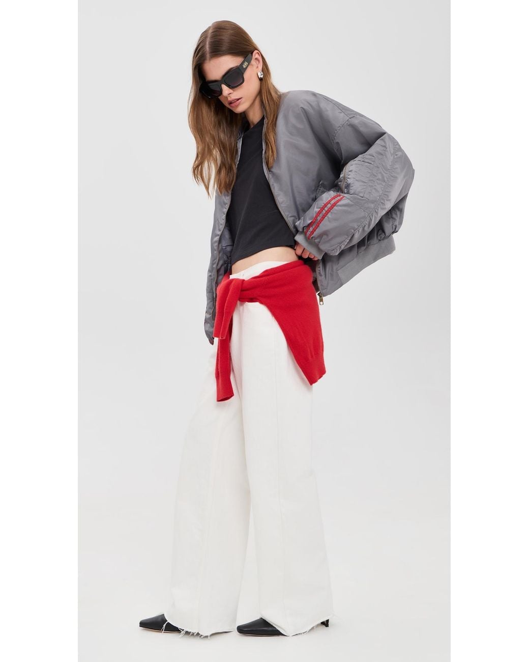 Lioness Gray Bloom Bomber Jacket