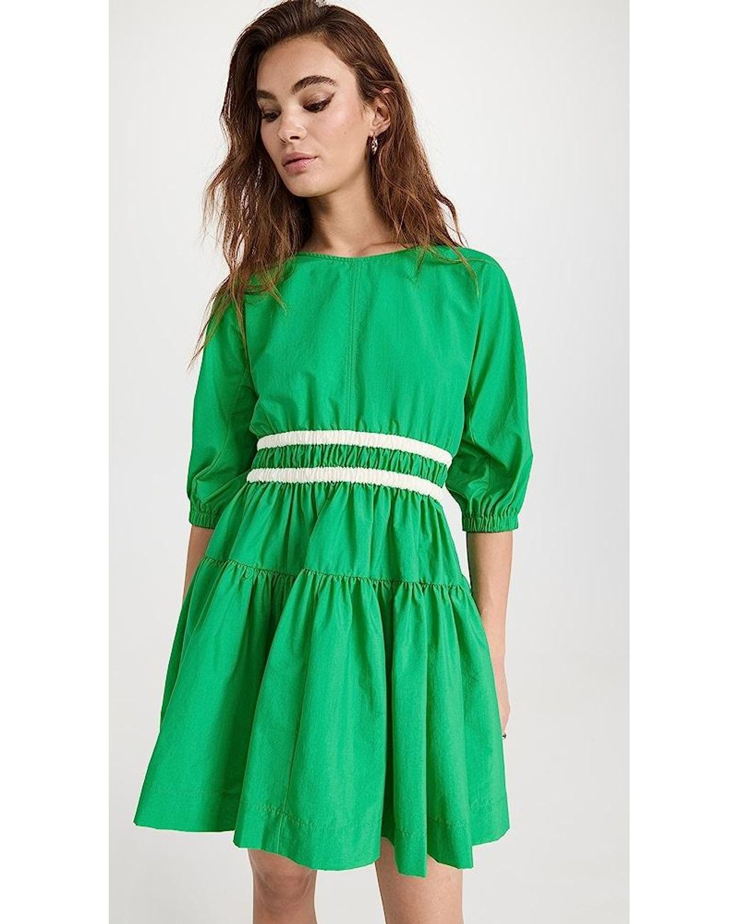 Molly Goddard Tiffany Dress in Green | Lyst