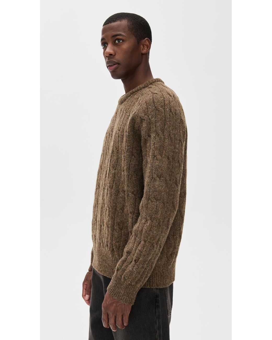 Howlin' By Morrison Brown Cable Guy Sweater for men