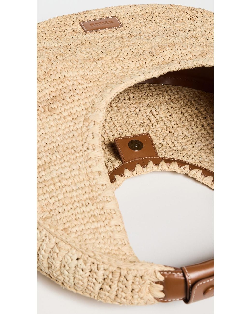 Staud Natural Large Raffia Moon Tote Bag