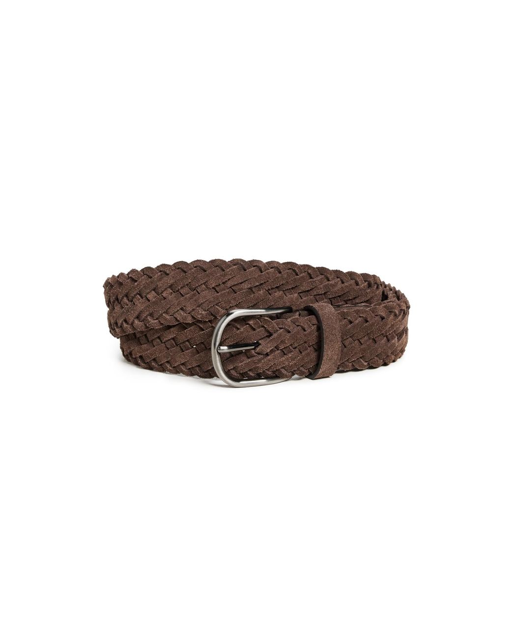 Andersons Brown Suede Woven Belt for men