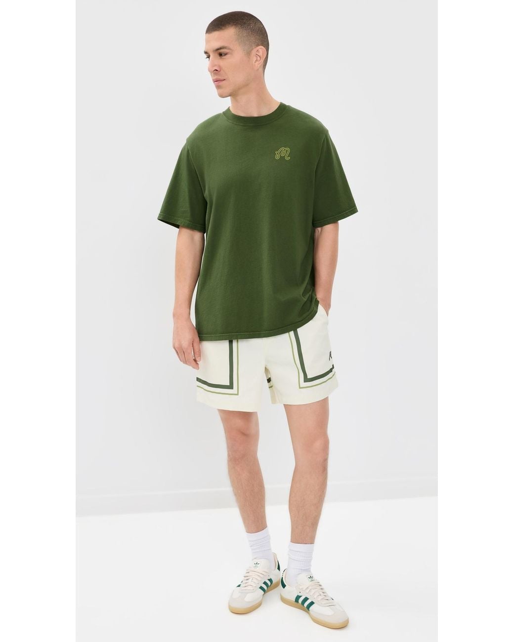 Malbon Green Bermuda Trinity Tee for men