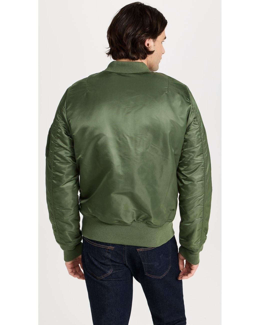 Alpha Industries Green Ma-1 Regular Fit Flight Jacket for men