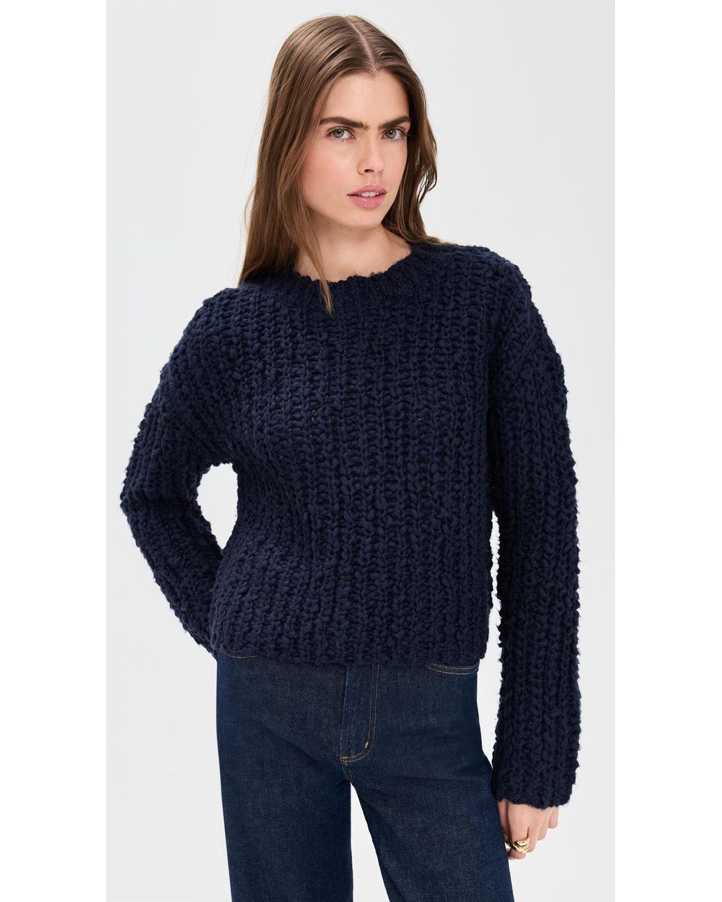Le Bos Blue Marina Pullover Boxy Sweater