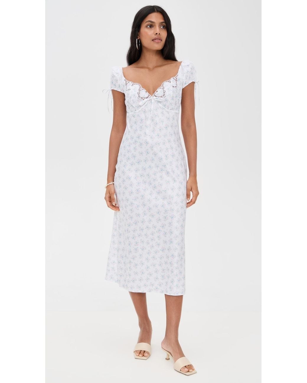 For Love & Lemons Sweet Escape Slip Dress in White | Lyst