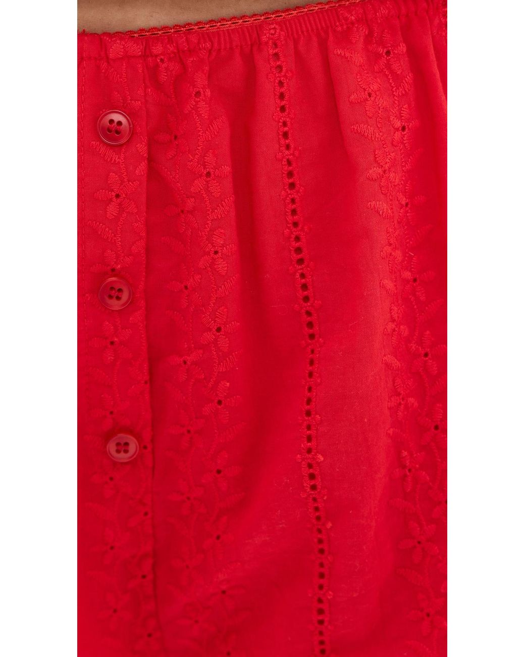 Bailey Rose Red Mini Eyelet Shorts