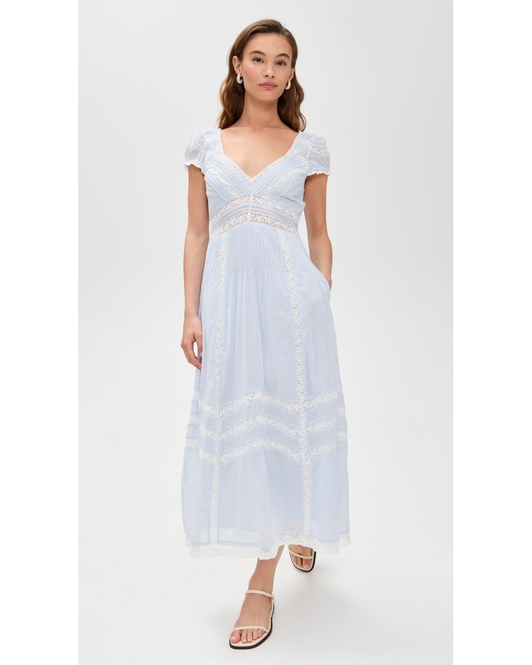 LoveShackFancy White Suvi Dress