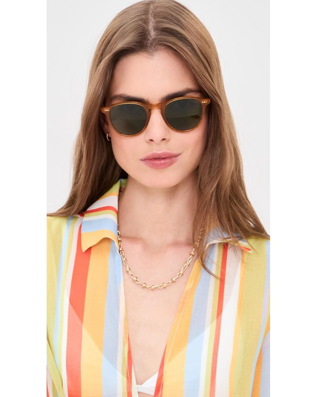 Garrett Leight Green Hampton Sunglasses