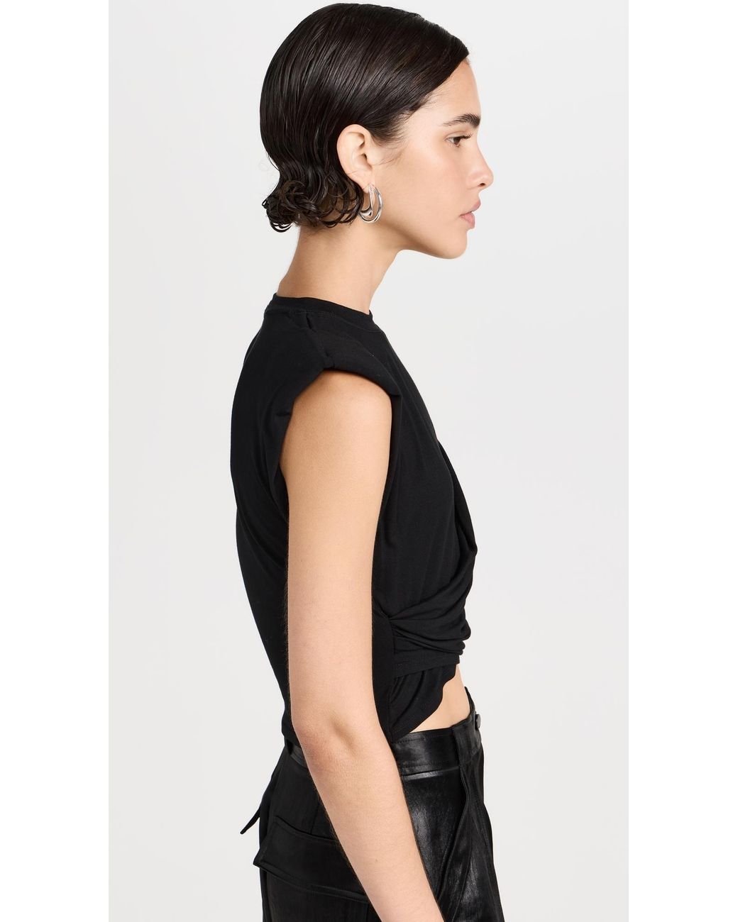 Jonathan Simkhai Black Estelle Top