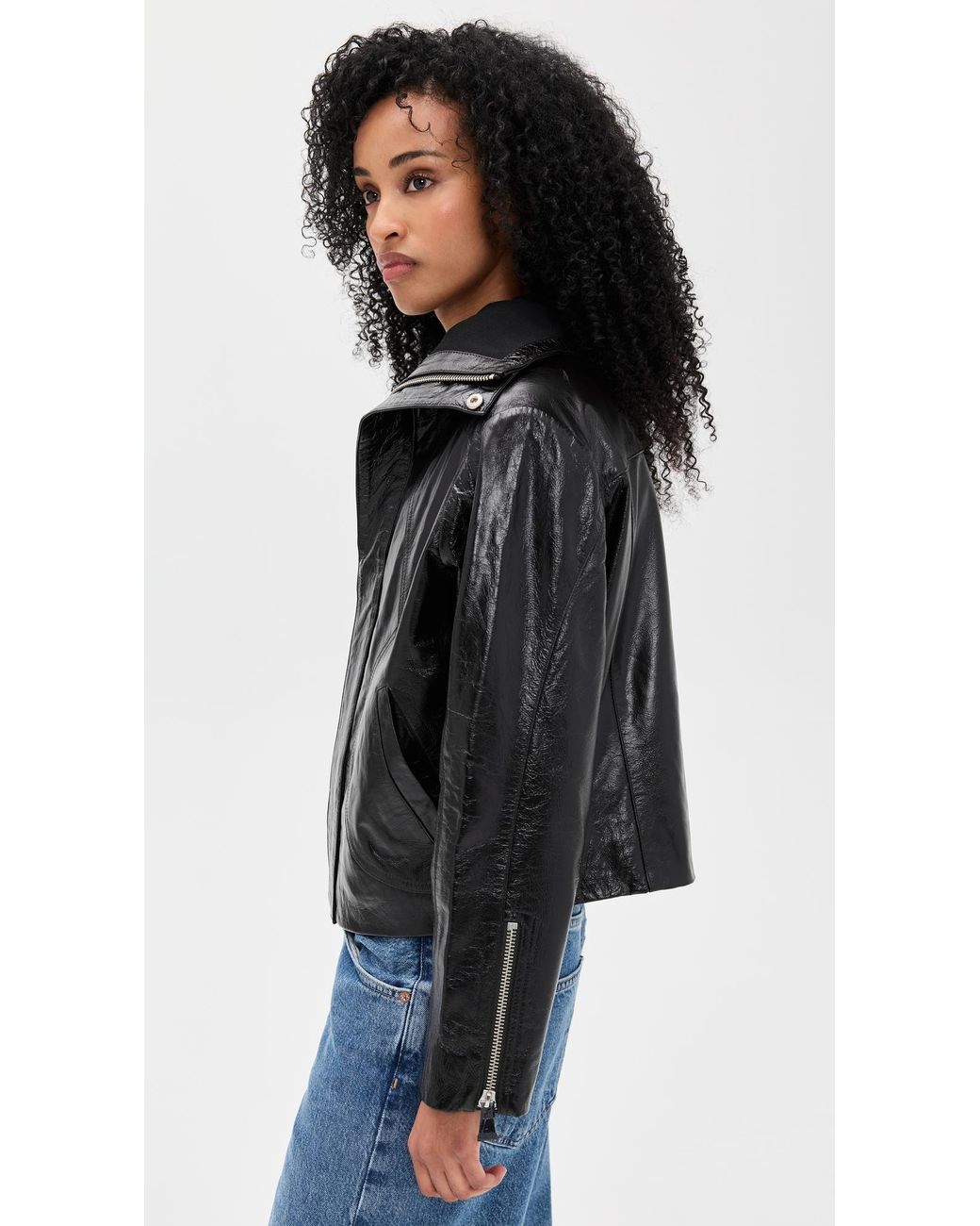Ba&sh Black Bernie Leather Jacket