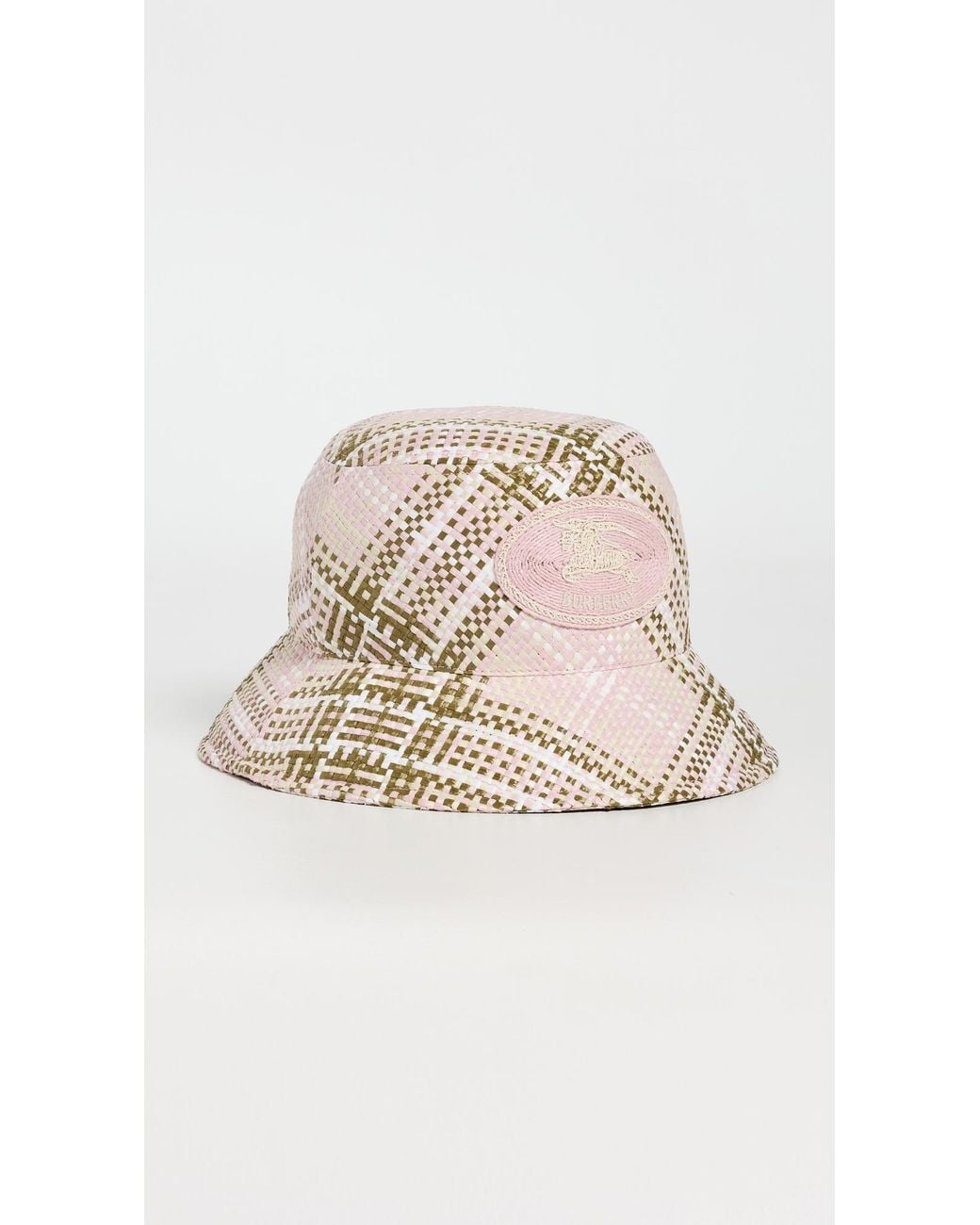 Burberry Multicolor Woven Raffia Bucket Hat