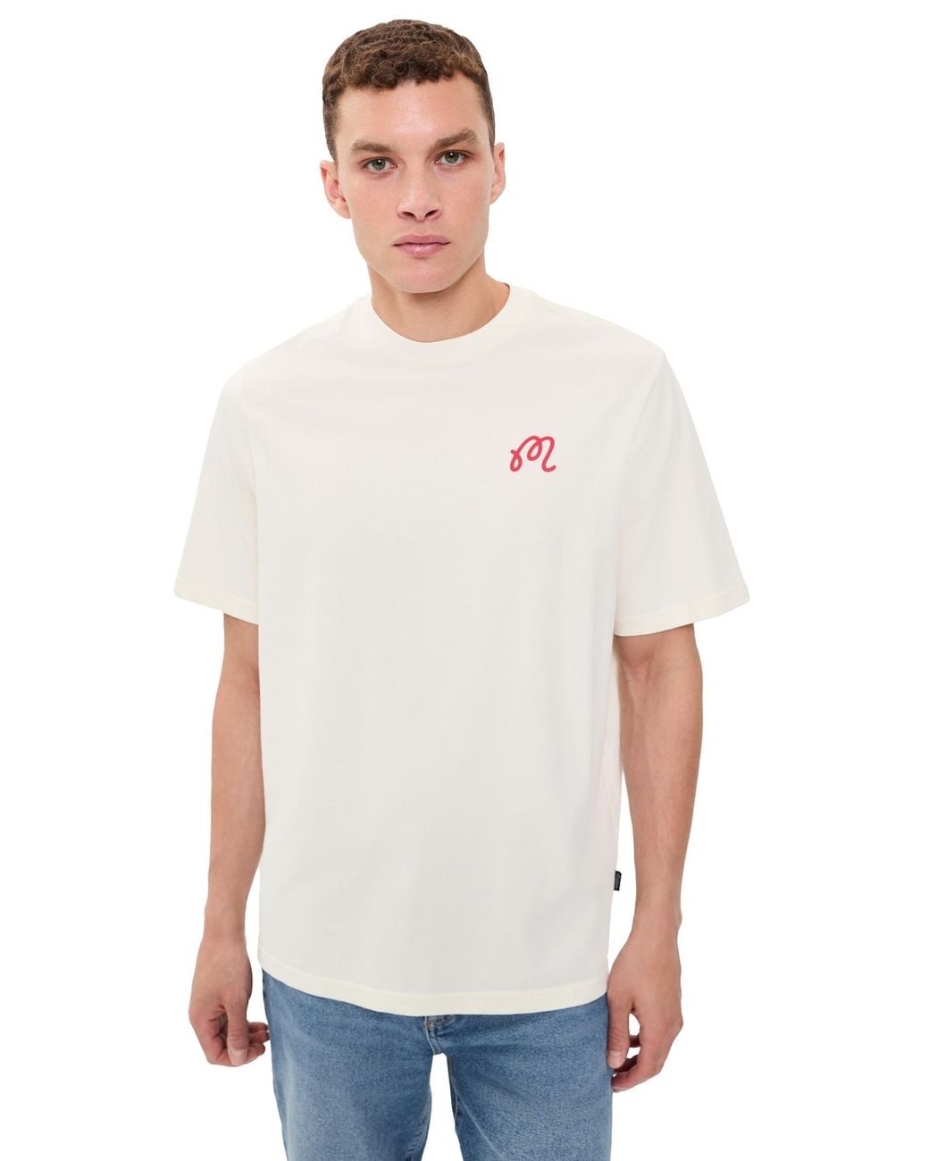 Malbon White Bermuda Benchmark Tee for men