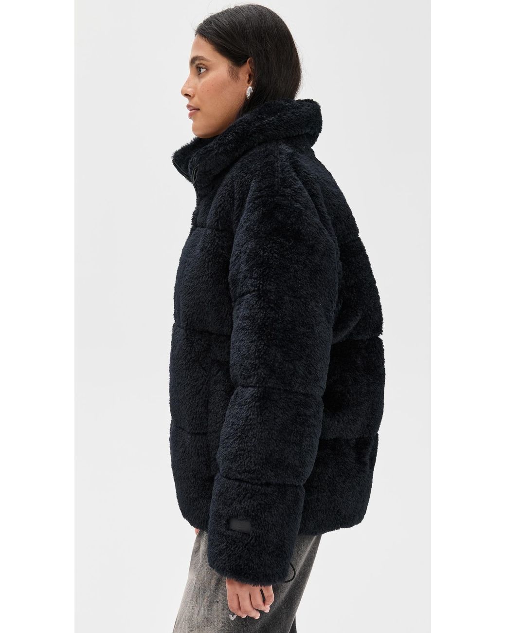 Ugg Black Emmalyn Fluff Puffer Jacket