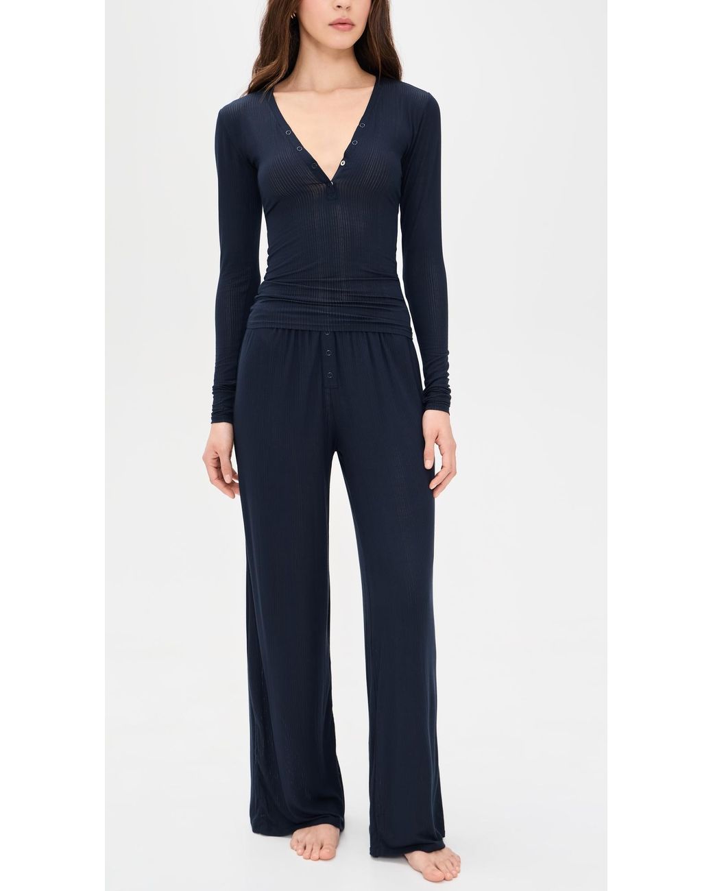 NEGATIVE Blue Whipped Track Pants