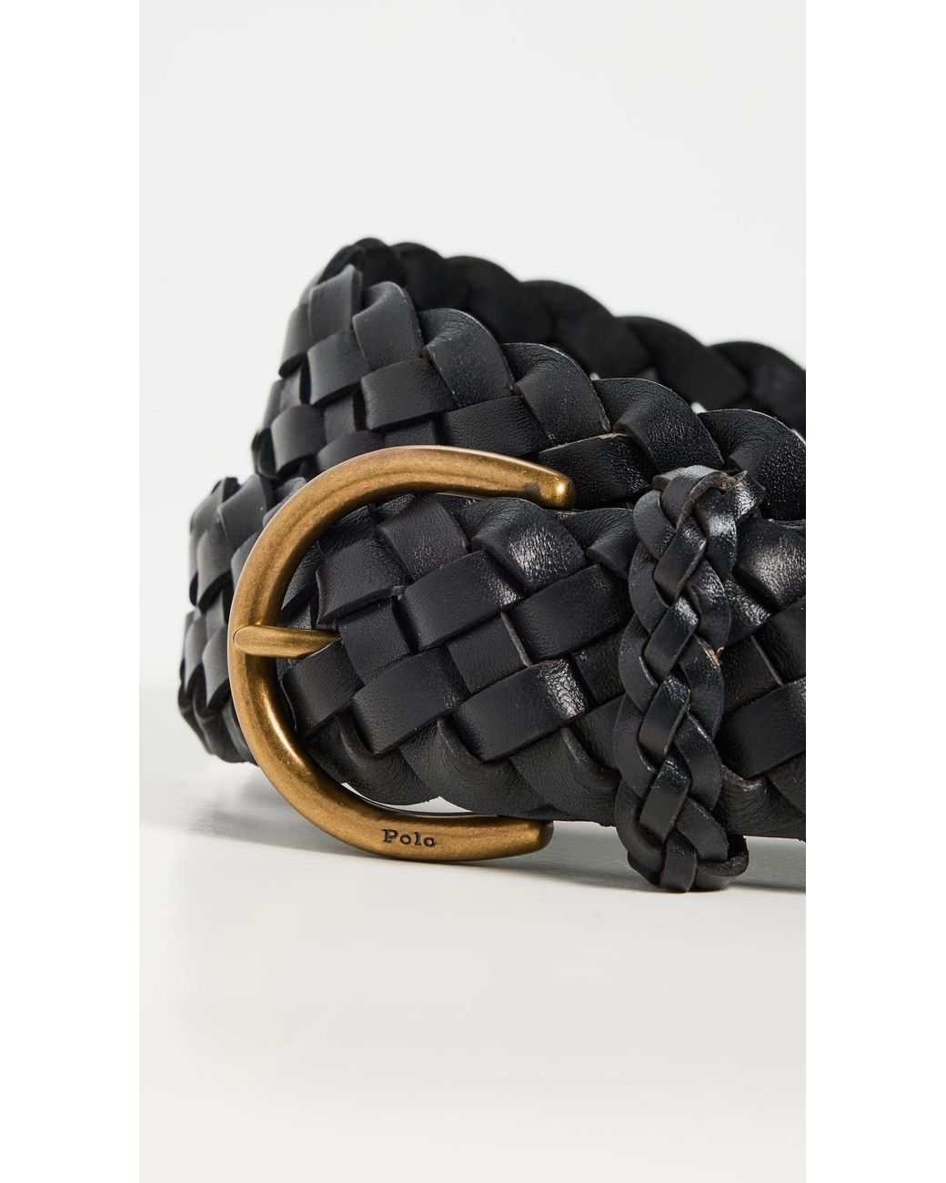 Polo Ralph Lauren Vachetta Braided Belt in Black | Lyst display picture 3