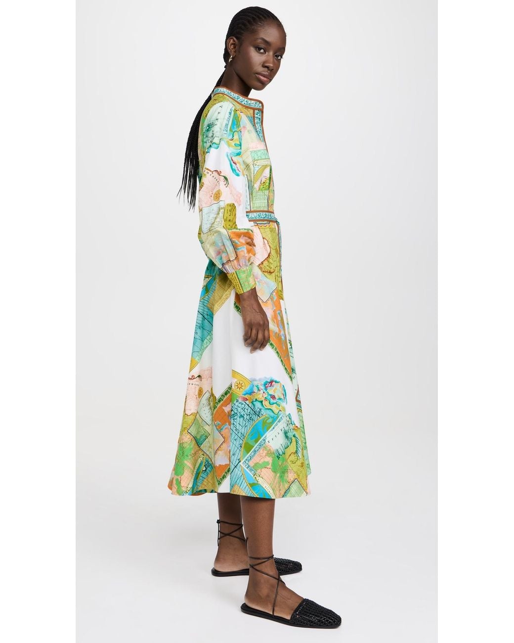 ALMAIS Atlas Shirtdress in Green | Lyst