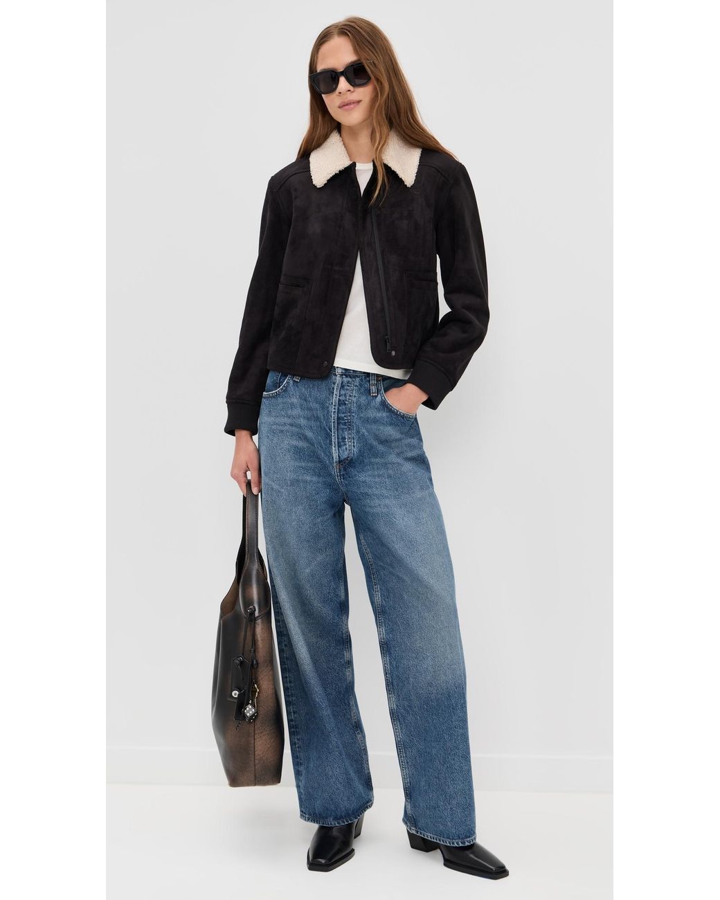 Velvet Black Juno Faux Suede Jacket