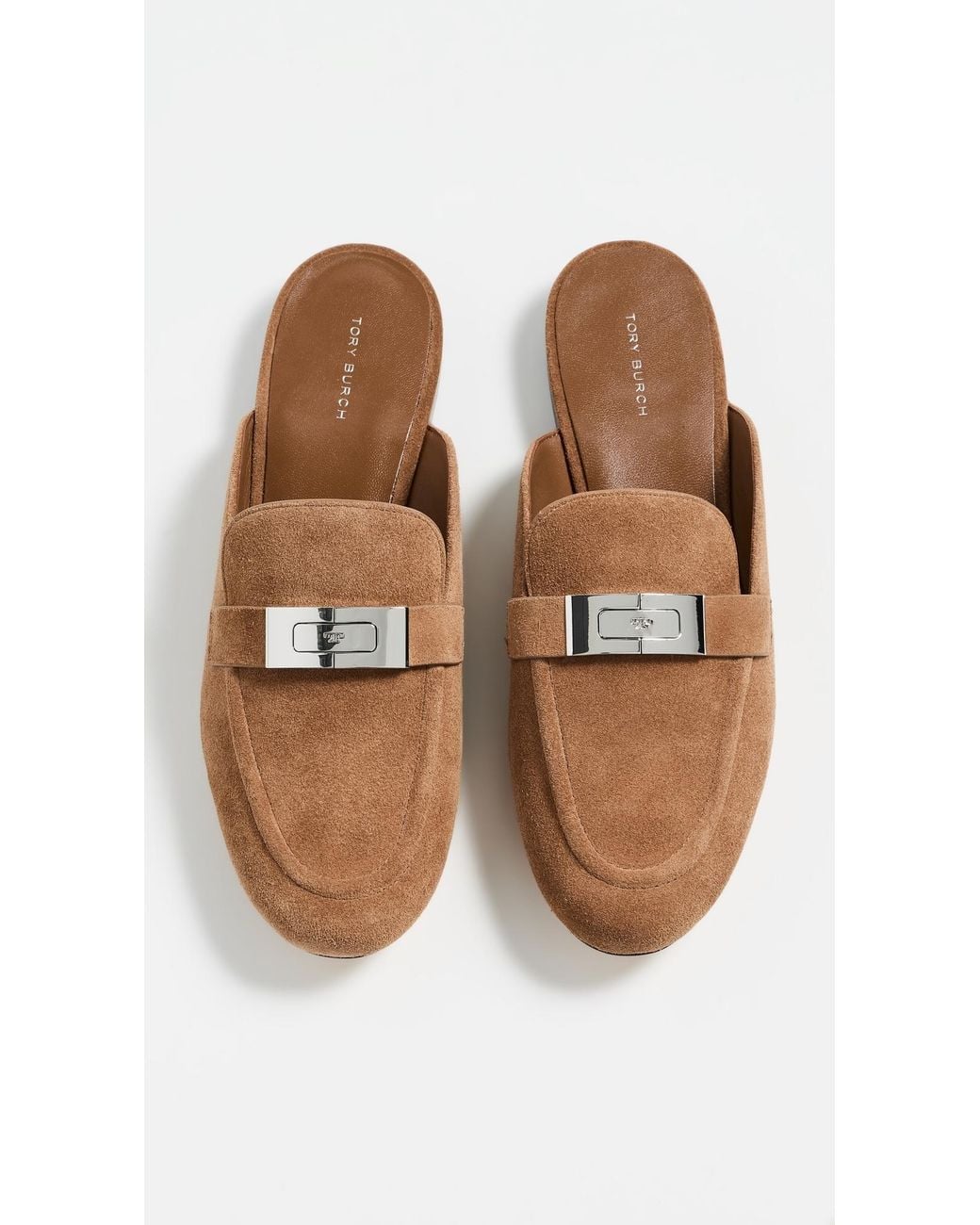 Tory Burch White Leelee Loafer Mules