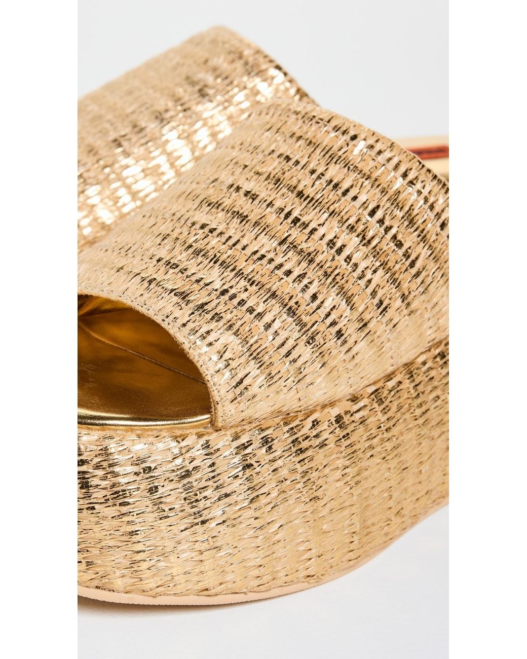 Simon Miller Multicolor Metallic Raffia Cloudy Platform Sandals