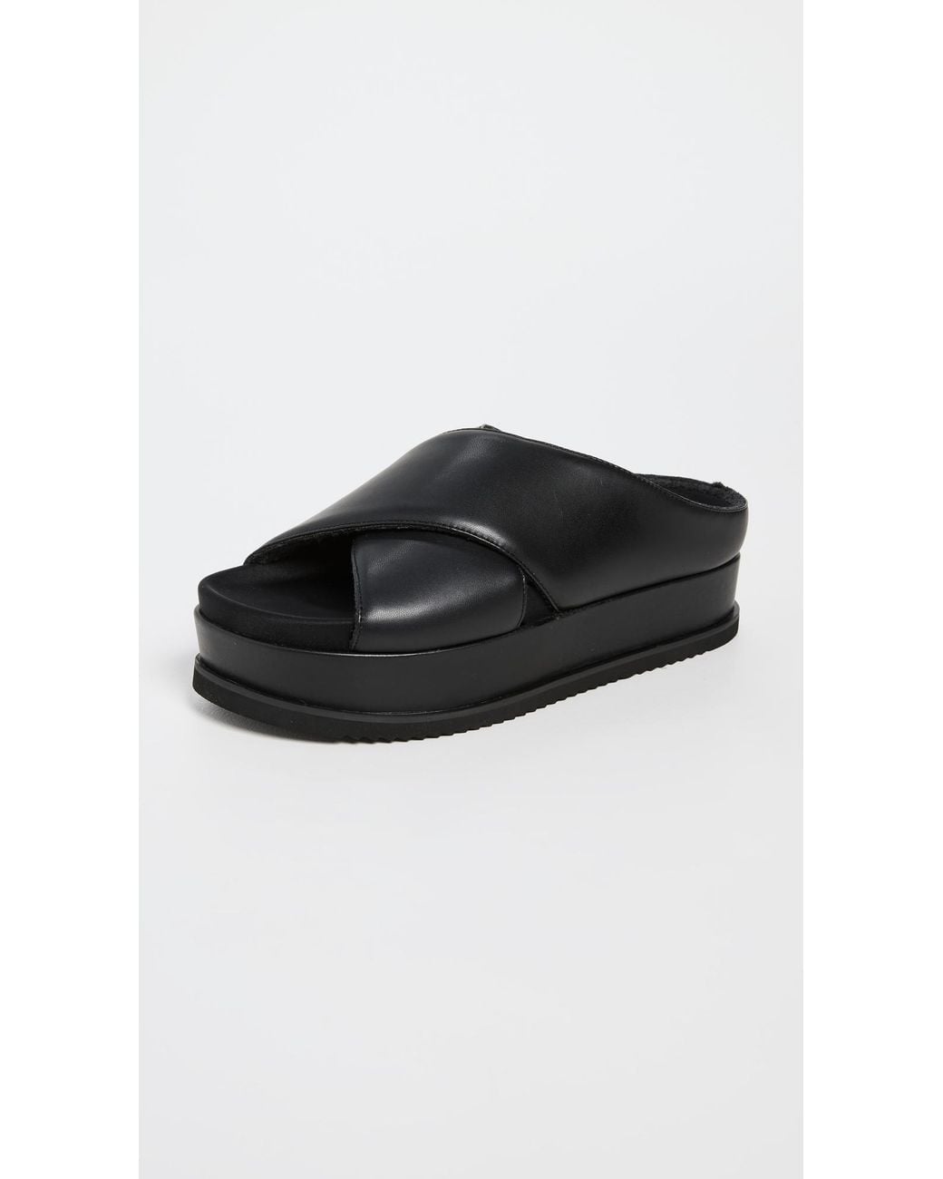 Roam Black Cross Stack Slides