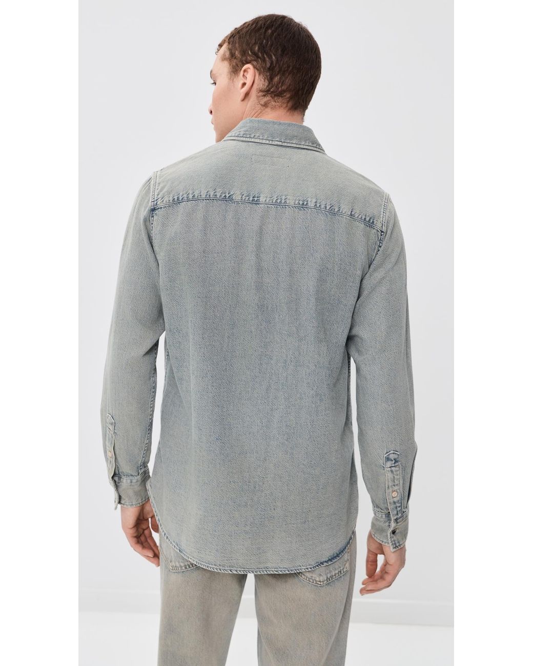 Rag & Bone Gray Infuse Cpo Overshirt for men
