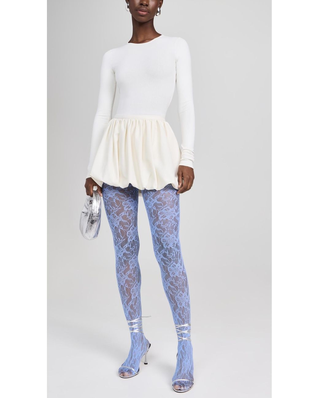 Stems Blue Eden Mesh Tights