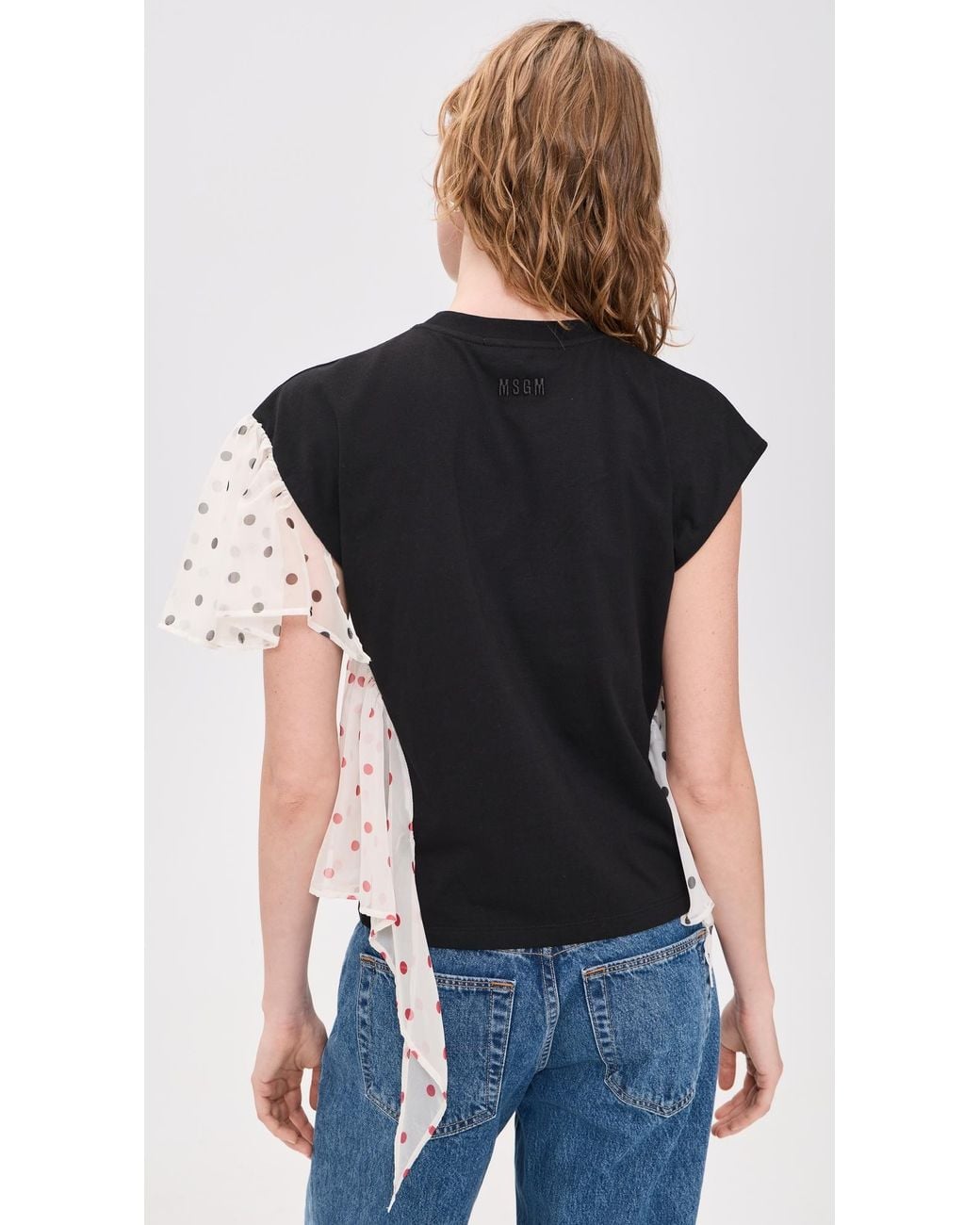 MSGM Black Polka Dot Tee