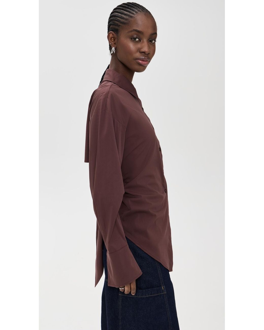 Simon Miller Purple Loch Poplin Button Up