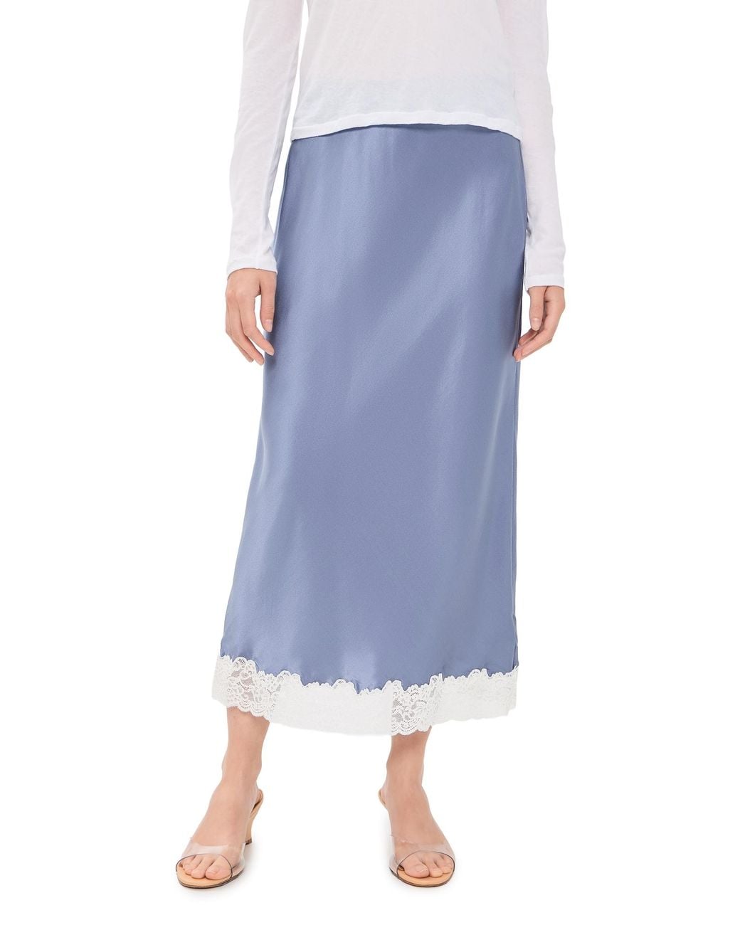 LoveShackFancy Blue Janella Skirt