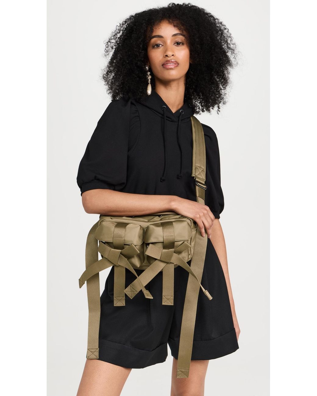 Simone Rocha Classic Bow Crossbody Bag in Green | Lyst