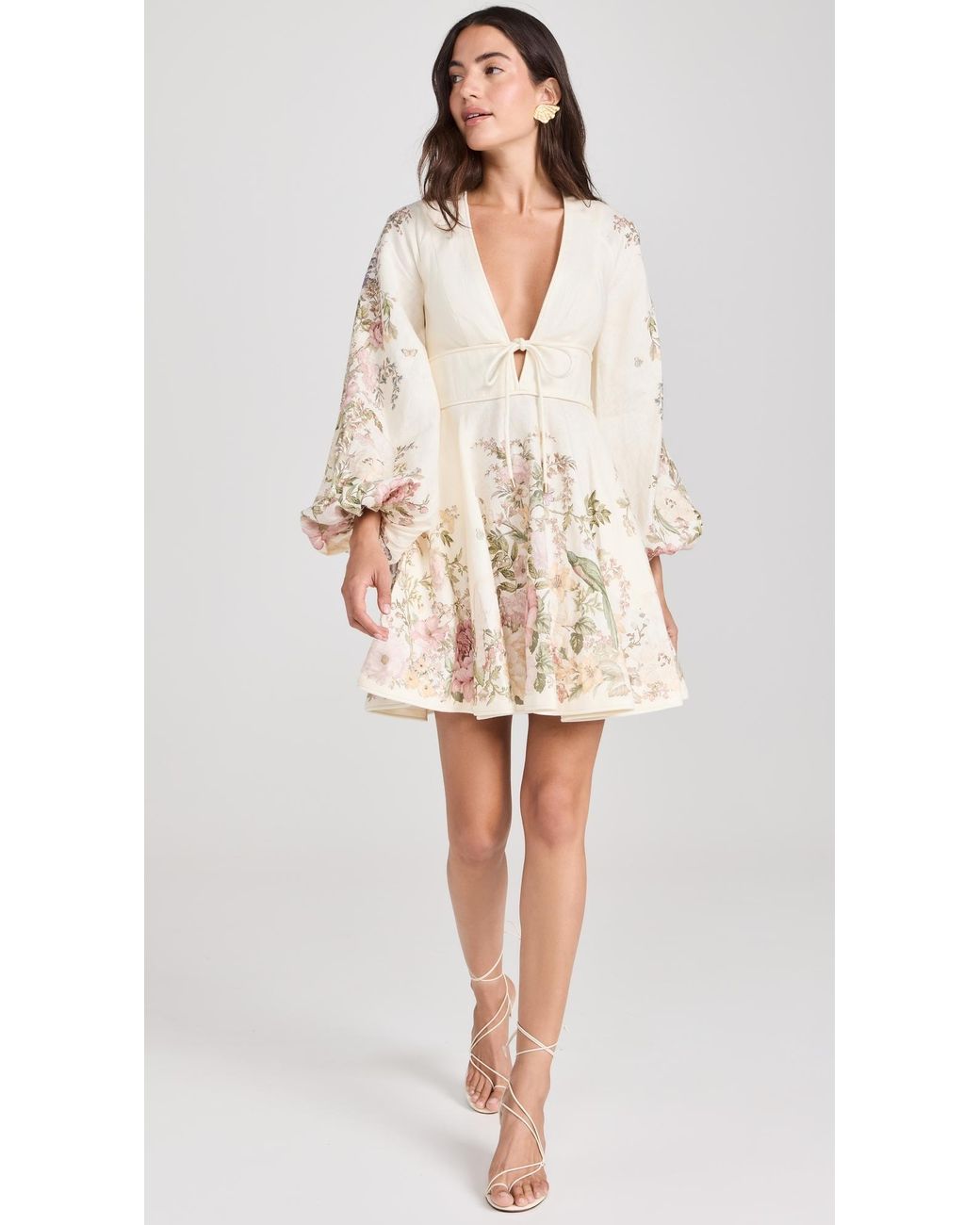【Zimmermann】WAVERLY PLUNGE MINI DRESS プランジ ミニ Zimmermann Waverly Plunge Mini Dress | Shopbop