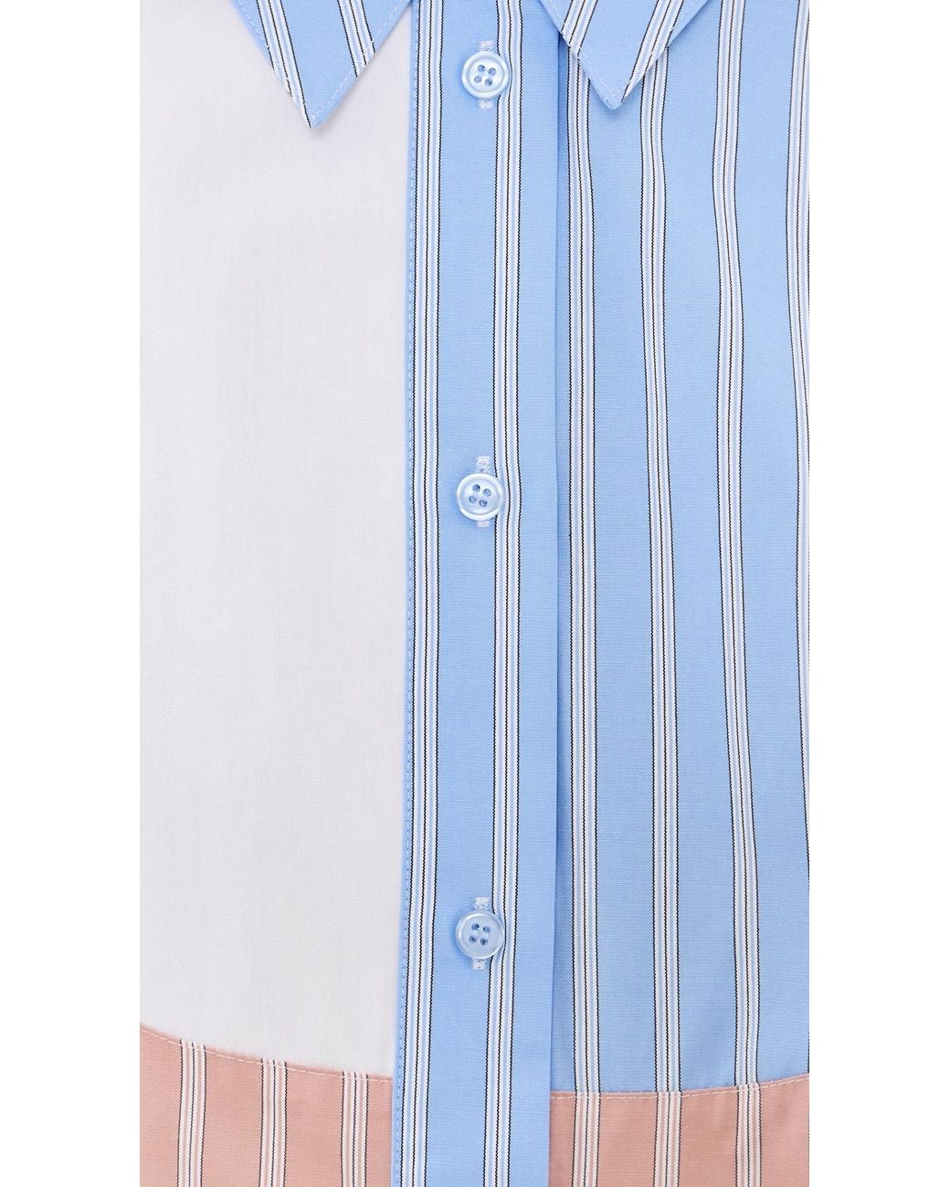 Essentiel Antwerp White Jatch Patchwork Shirt