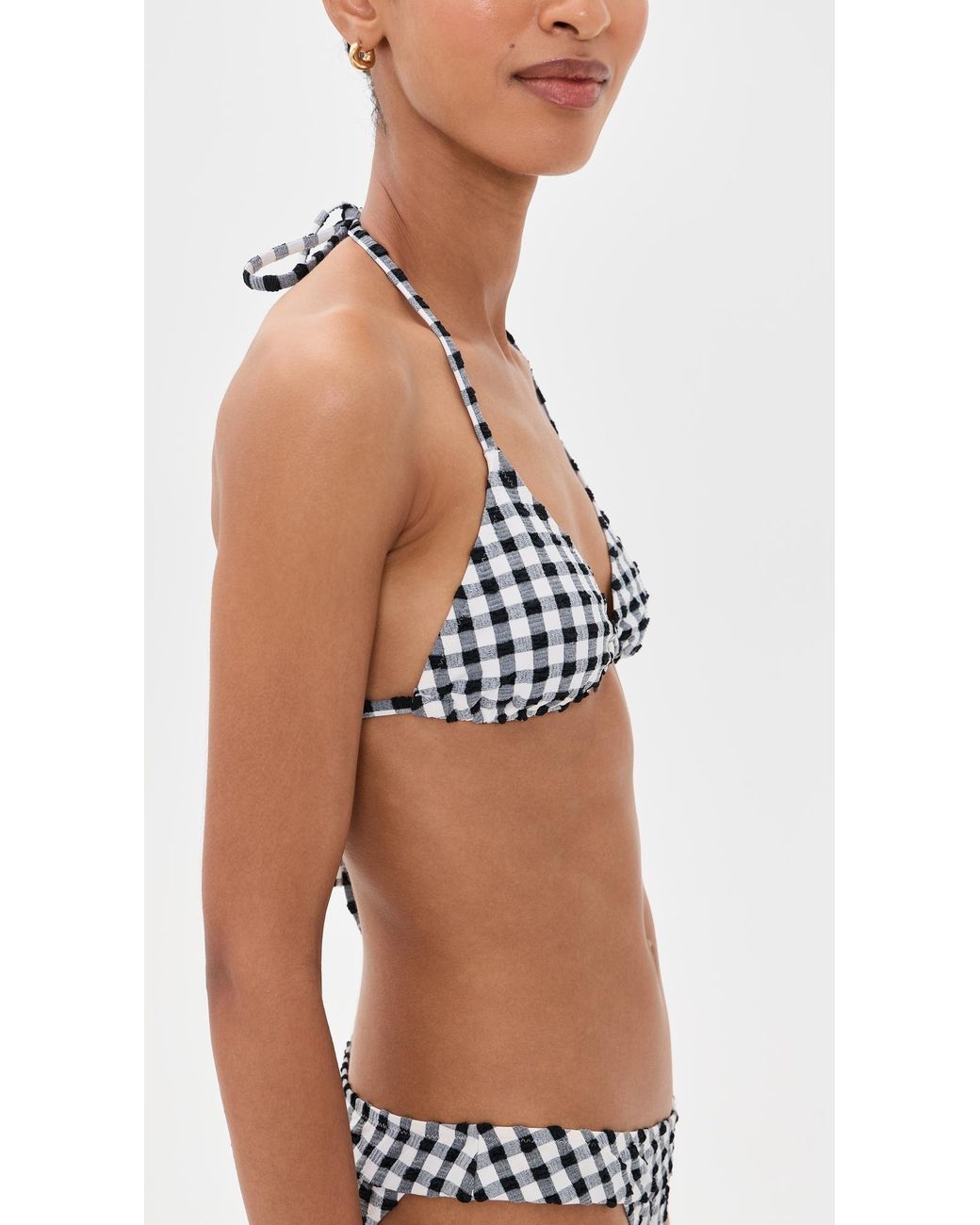 Le Bos Blue Triangle Bikini Top