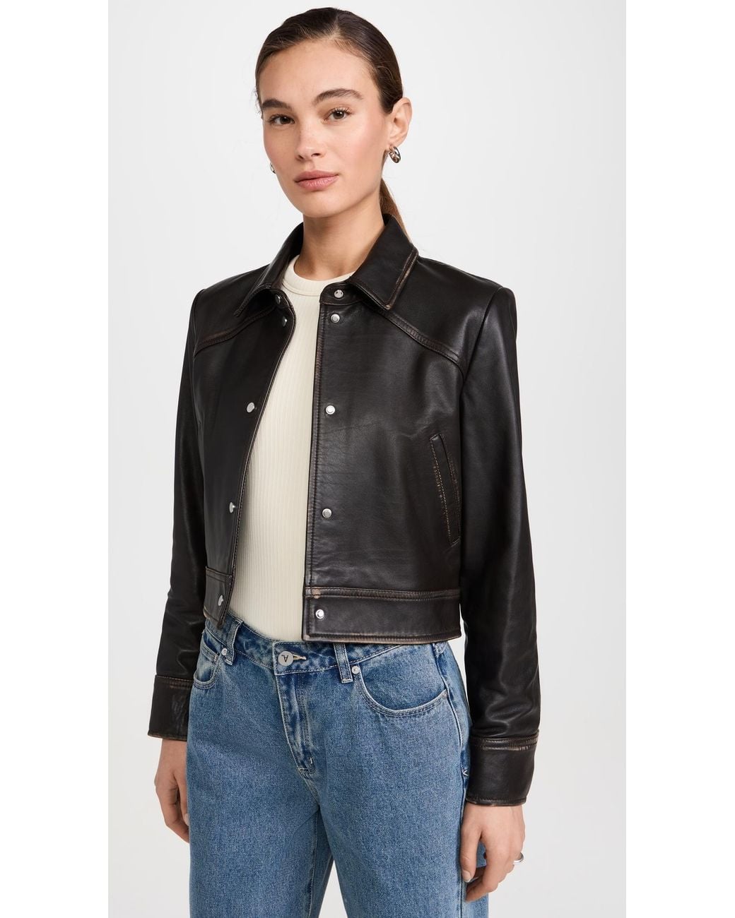 IRO Black Demet Leather Jacket
