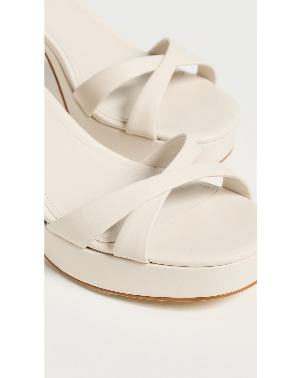 Larroude White Bianca Low Sandals