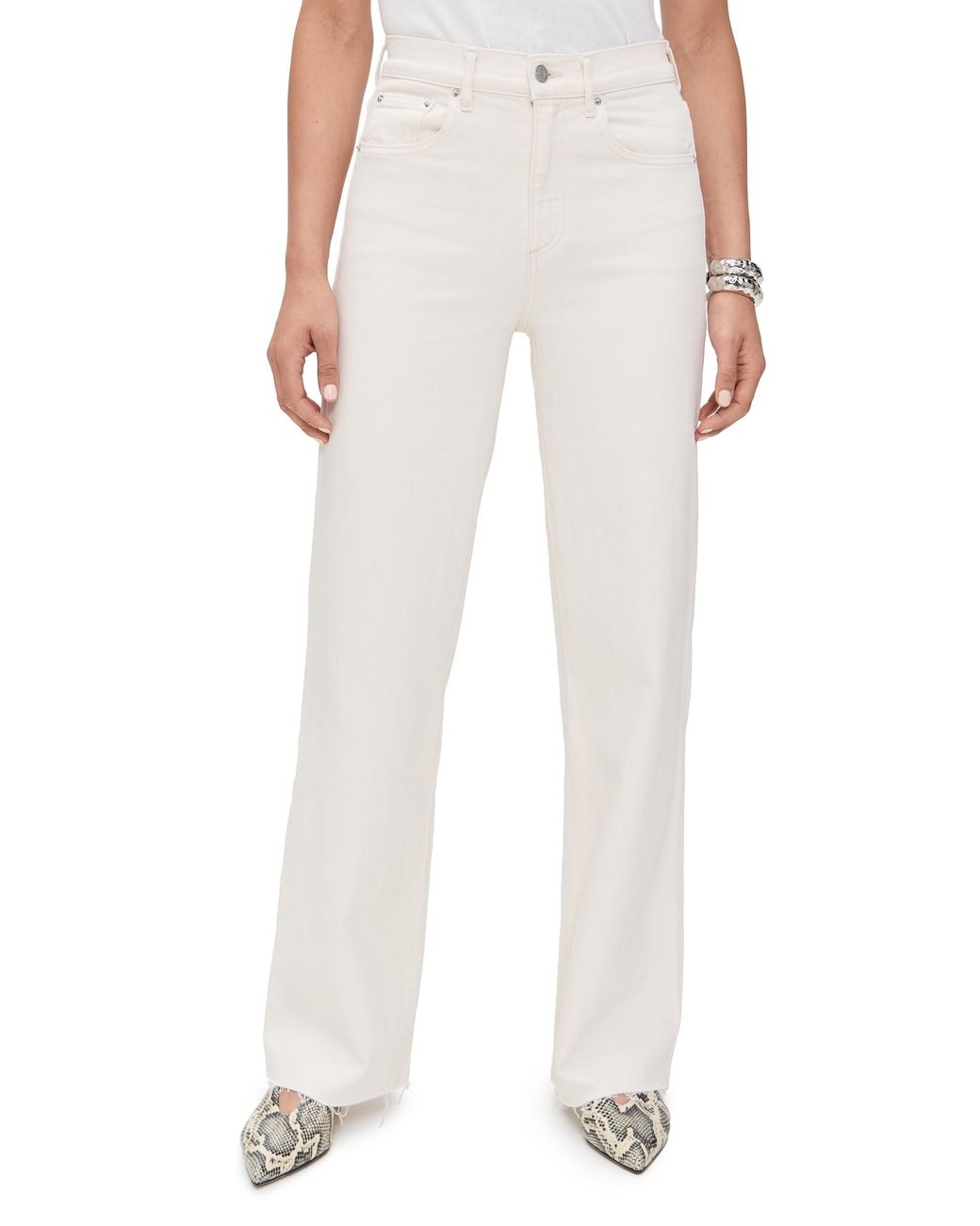 Le Jean White Column Jeans