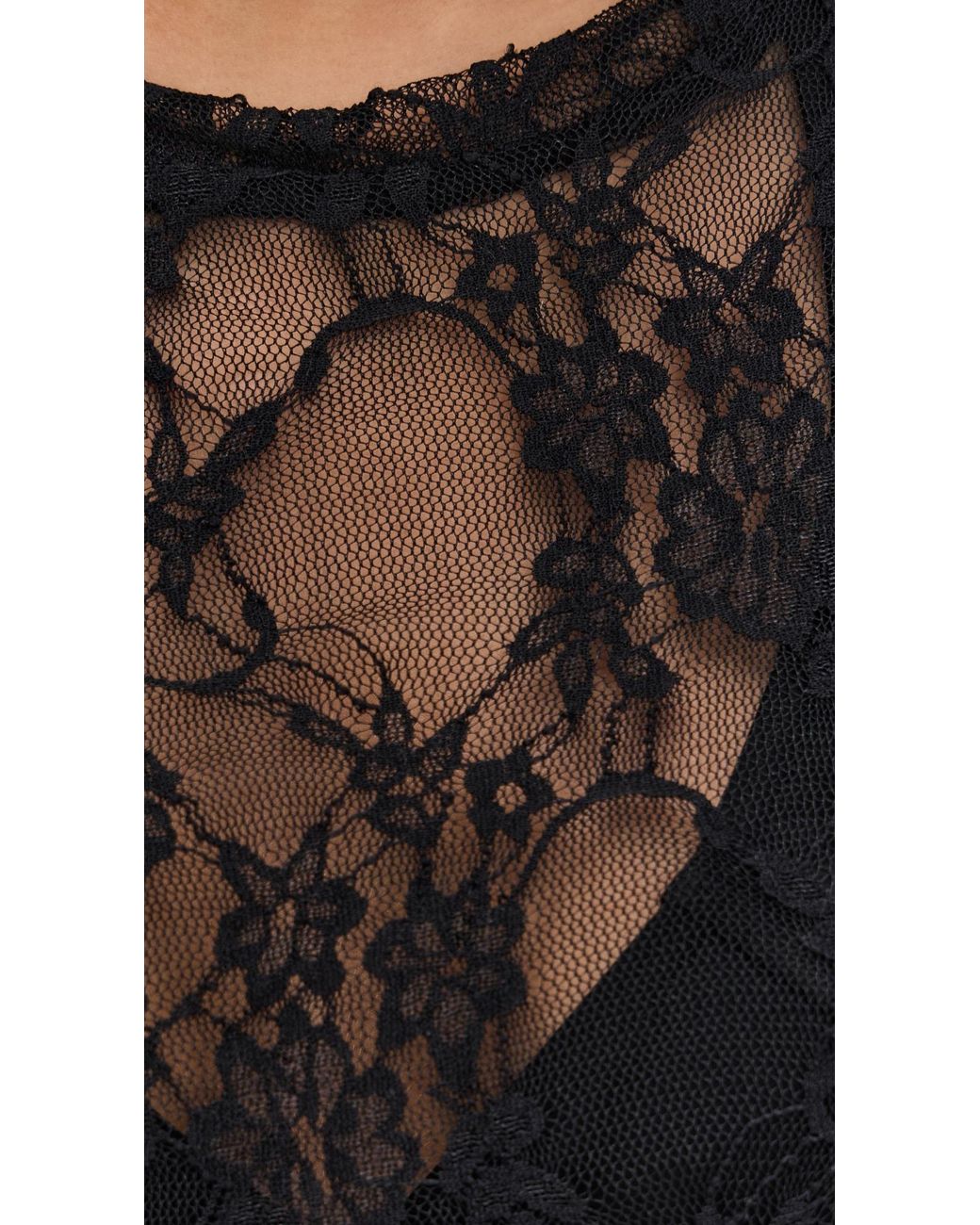 Le Bos Black Lace Tee