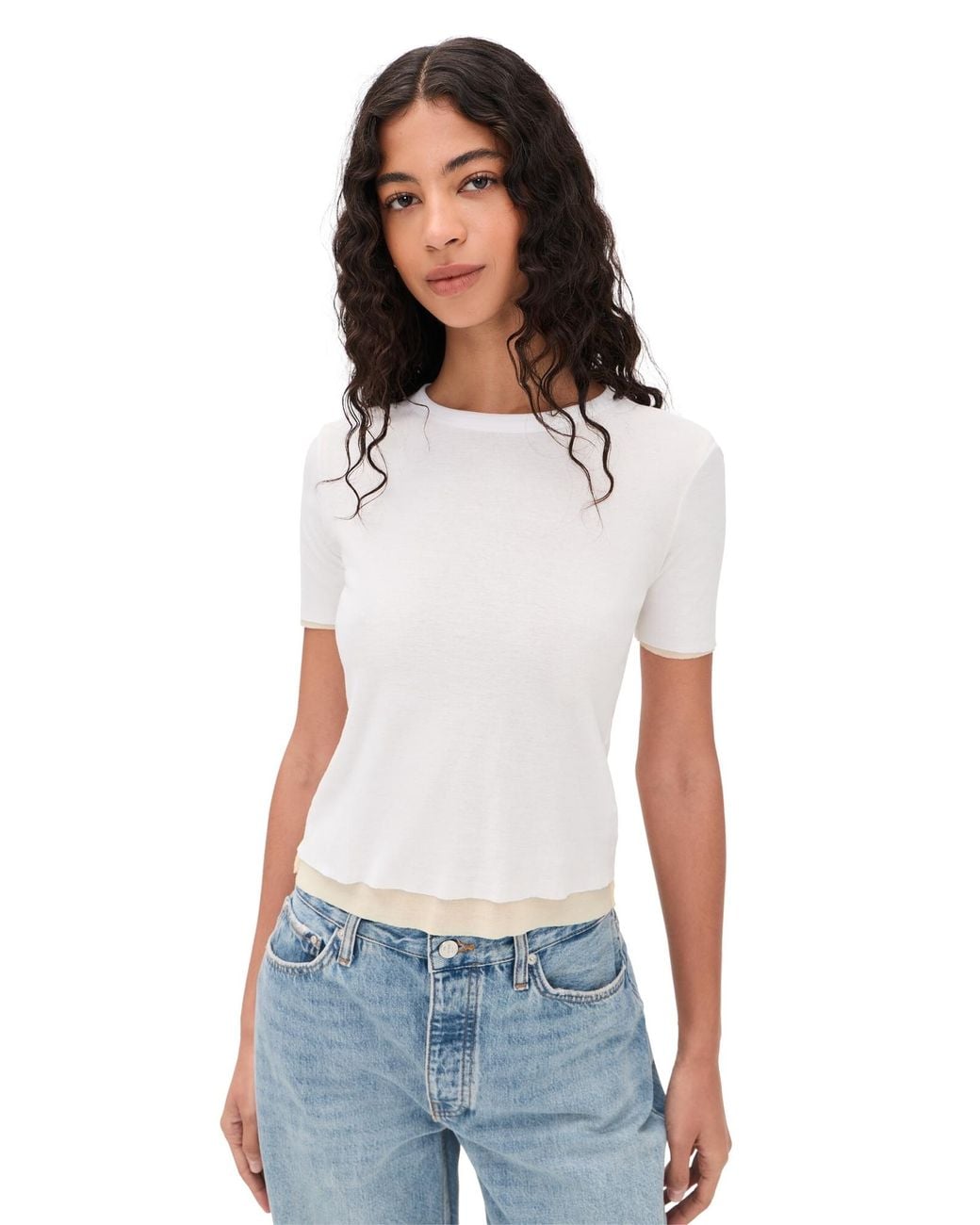 B Sides White Double Tee