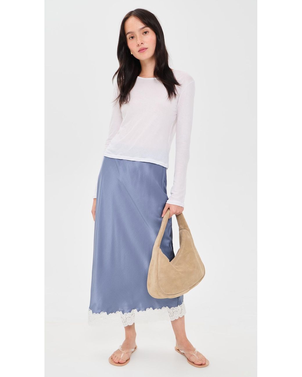 LoveShackFancy Blue Janella Skirt