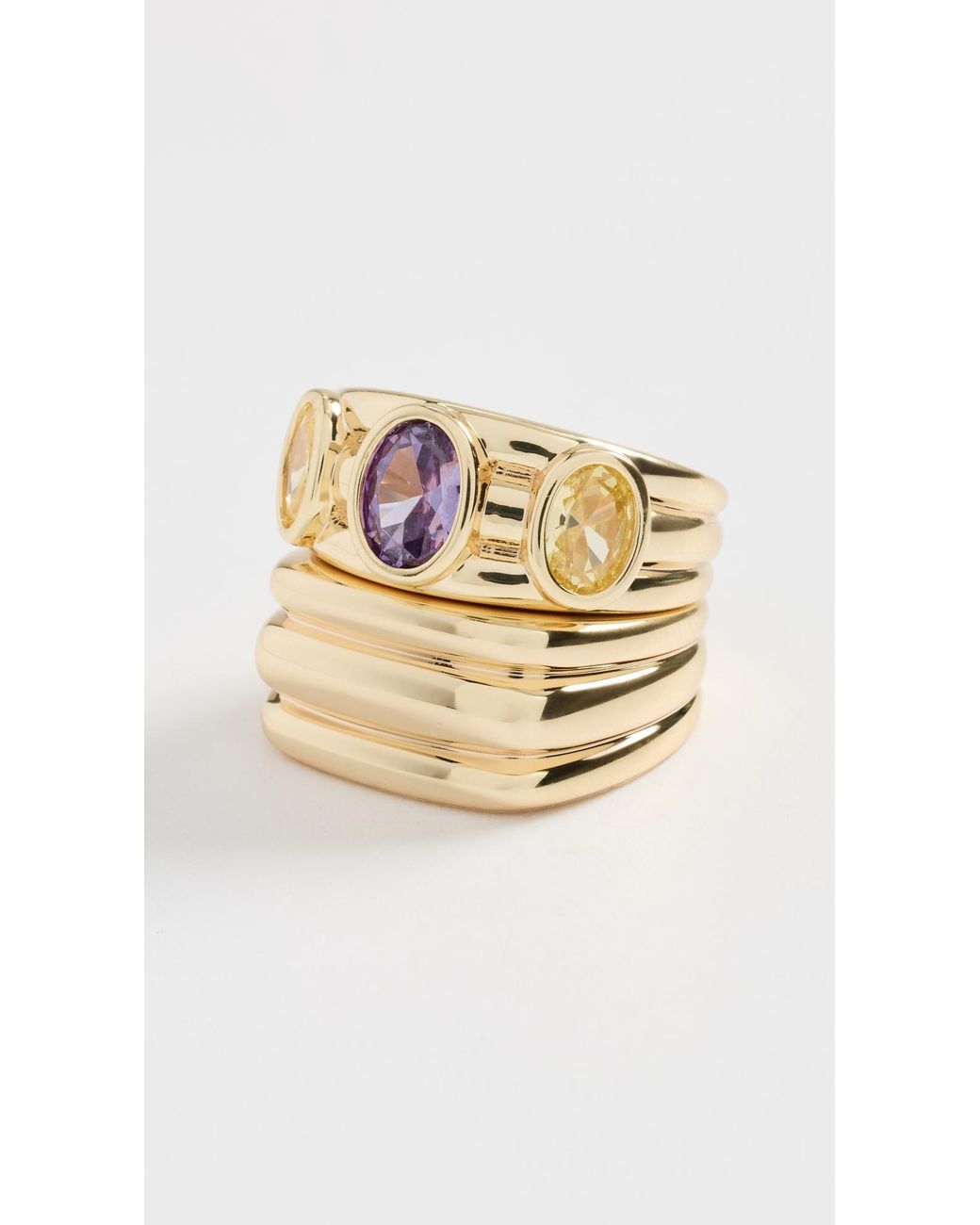 Luv Aj Metallic The Antoinette Ring Set