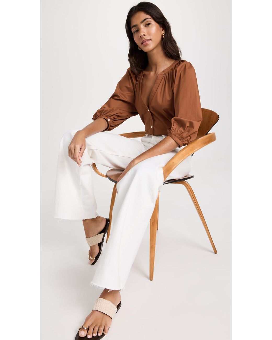 Staud Brown New Dill Top