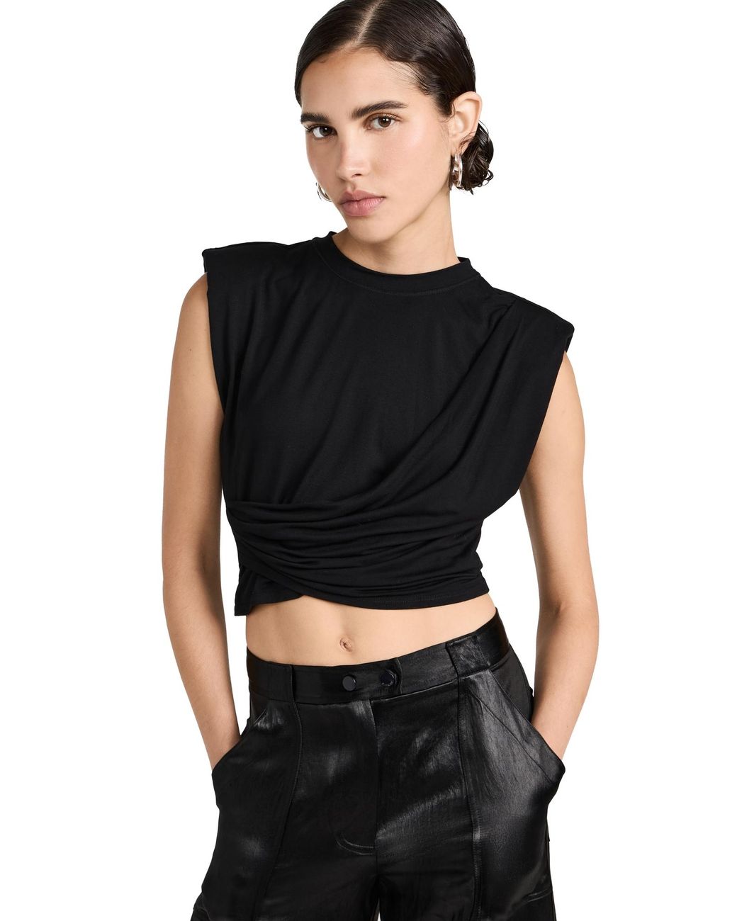 Jonathan Simkhai Black Estelle Top