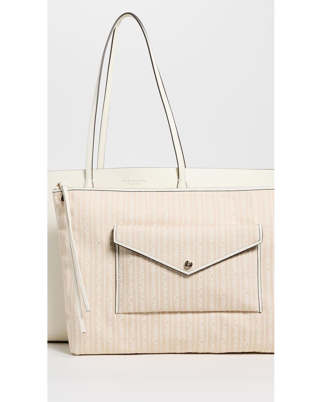 Tory Burch White Perry Tote