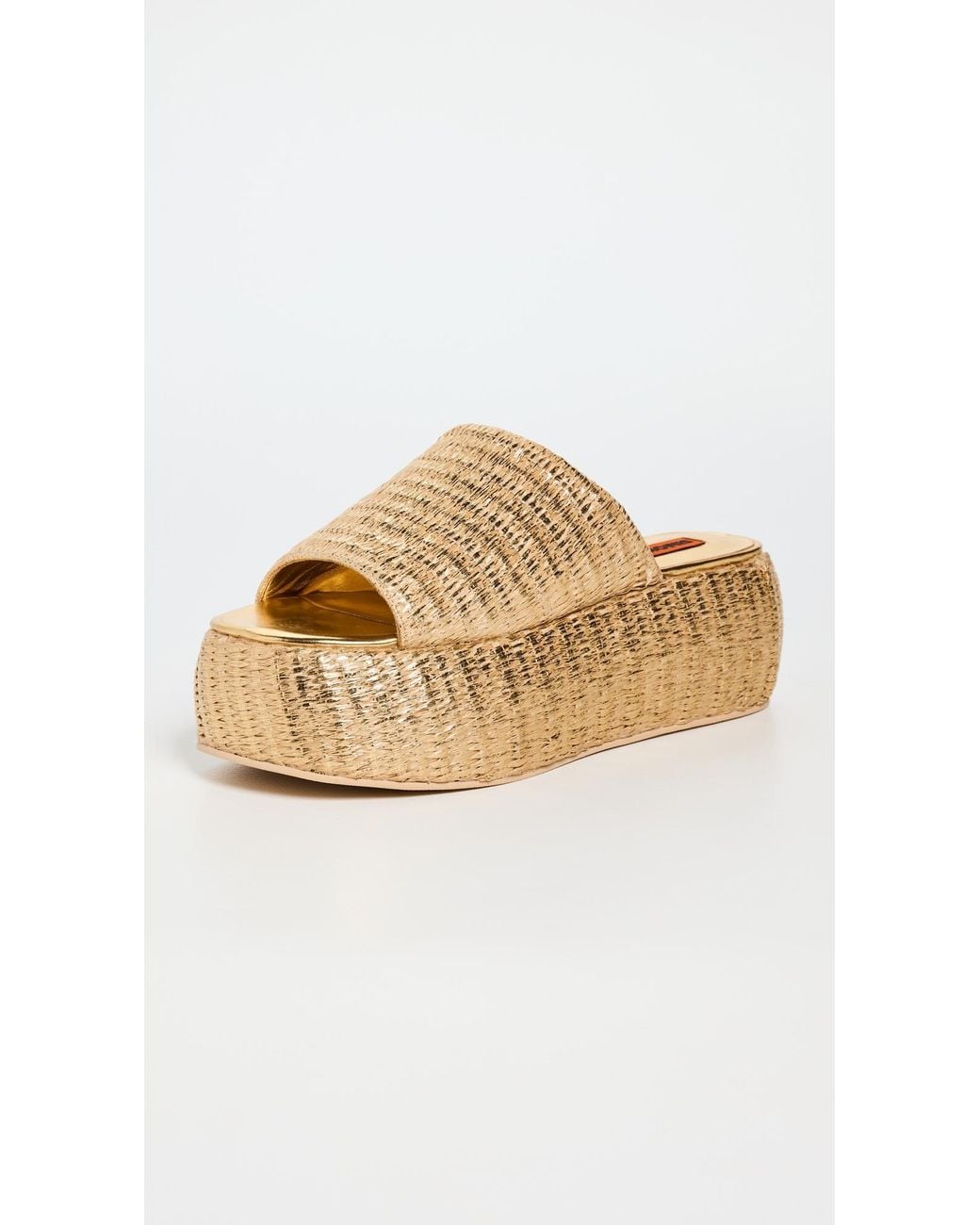 Simon Miller Multicolor Metallic Raffia Cloudy Platform Sandals