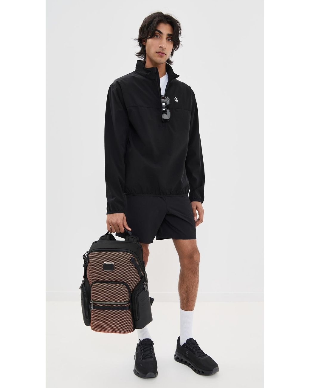 backpack for travel men Black Ember Forge 40 EmberTex PFAS Free 30L-40L Expansion