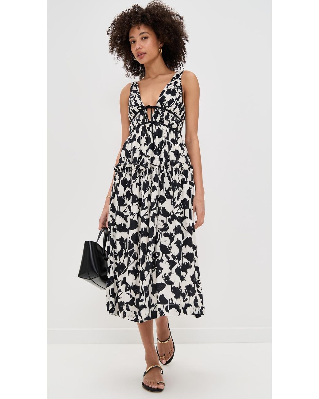 en saison black and white dress En Saison Arabella Maxi Dress main image 1